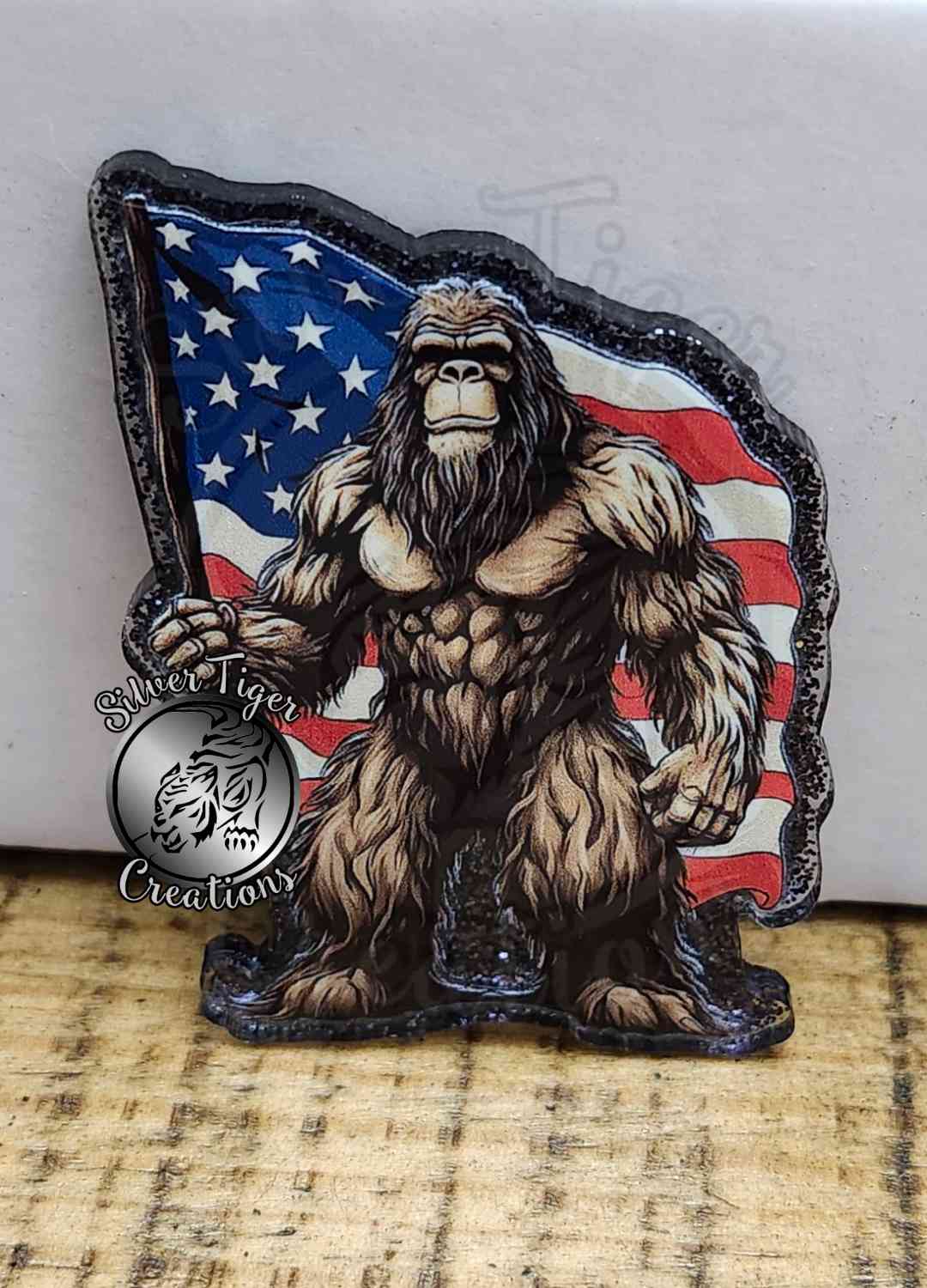 Bigfoot with Flag
