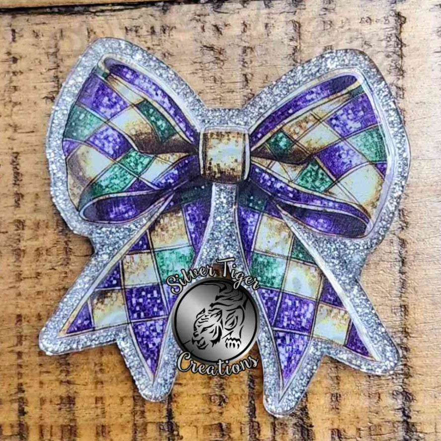 Diamond Mardi Gras Bow
