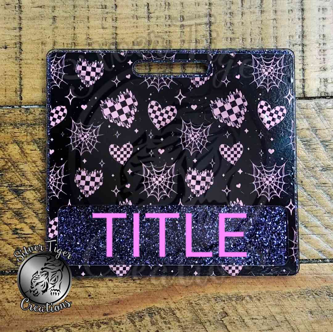 Pink Flame Checkered Hearts