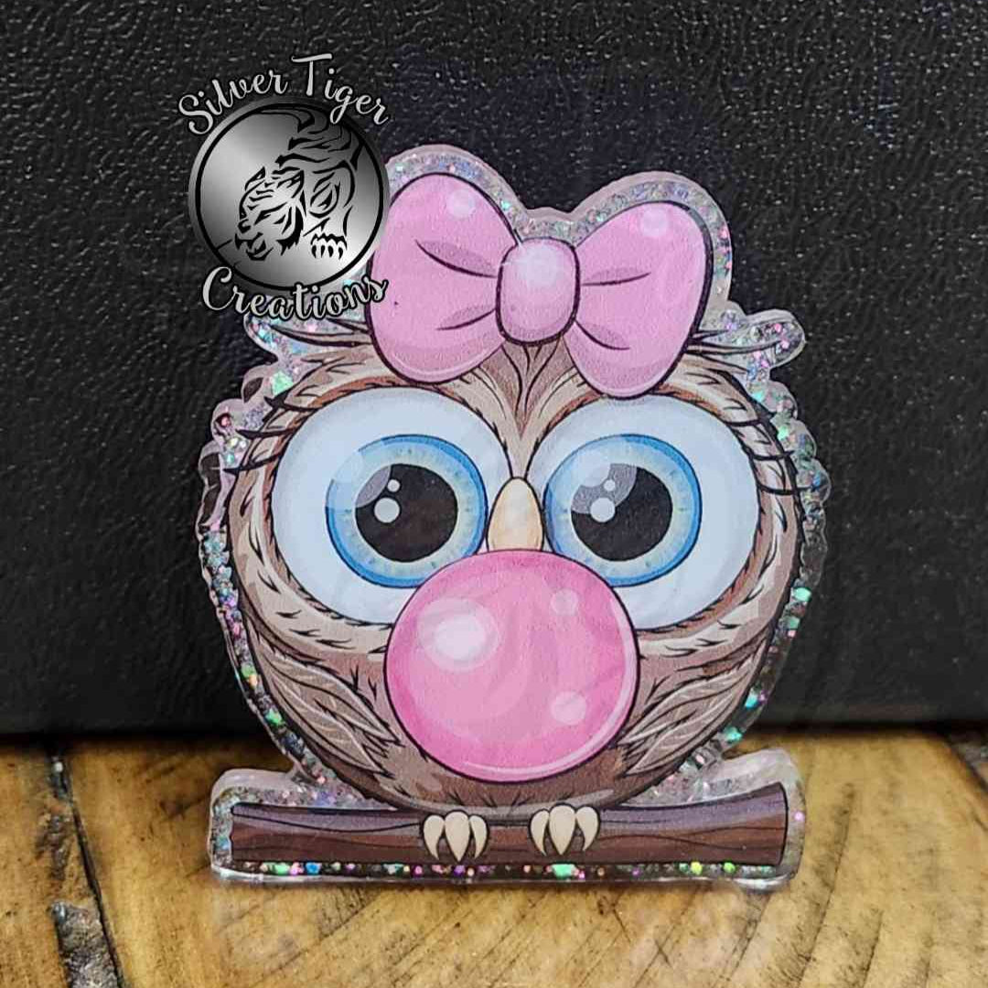 Owl Pink Ribbon